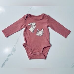 H&M Dusty Pink Bunny Bodysuit